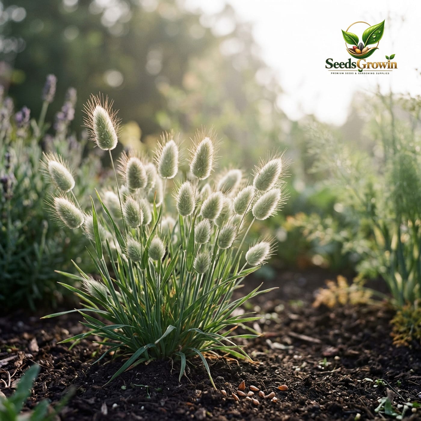 Rabbit Tail Grass Seeds – Fluffy Ornamental Grass for Dried Arrangements product photo for gardening and home growing