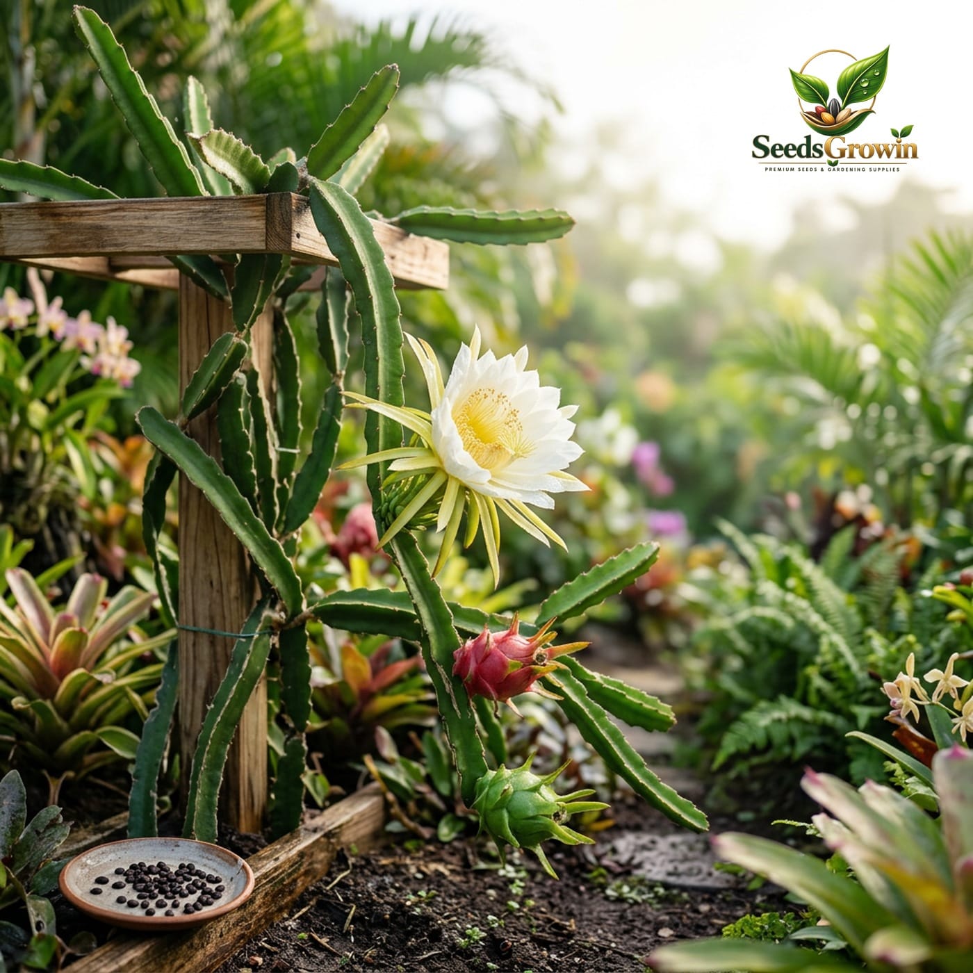 Dragon Fruit Seeds Mixed Pitaya Plant Organic Tropical Garden Growing Heirloom Variety product photo for gardening and home growing