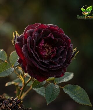 Rare Black Rose Seeds Dark Velvet Rosa Variety Heirloom Non GMO Ornamental Growing product photo for gardening and home growing