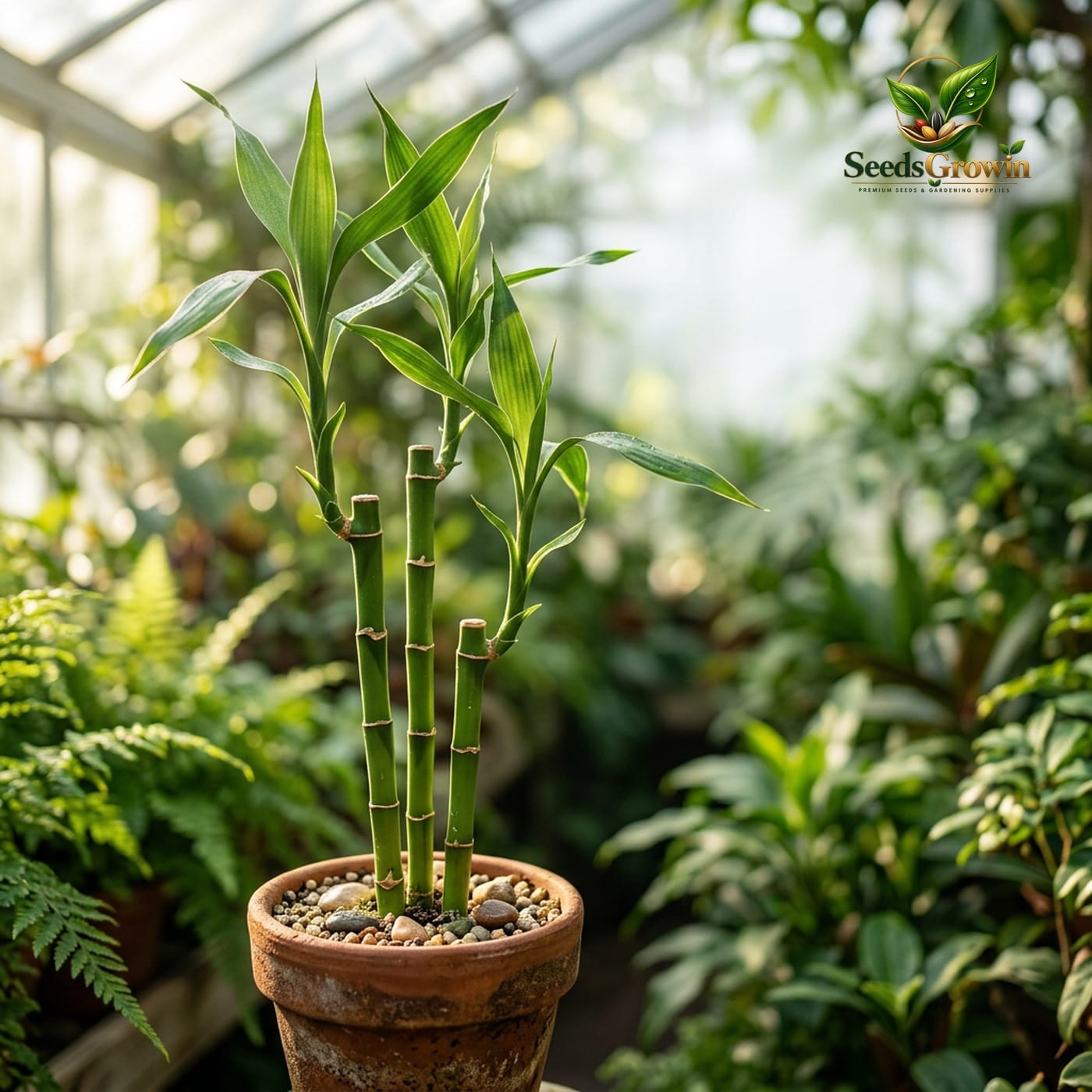 Lucky Bamboo Live Plant 3 Stalk Set Indoor Houseplant Good Fortune Prosperity Gift product photo for gardening and home growing