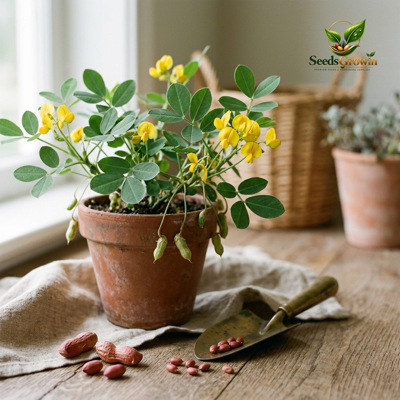 Tennessee Red Peanut Seeds Arachis Hypogaea Heirloom Non GMO Legume Crop Growing product photo for gardening and home growing