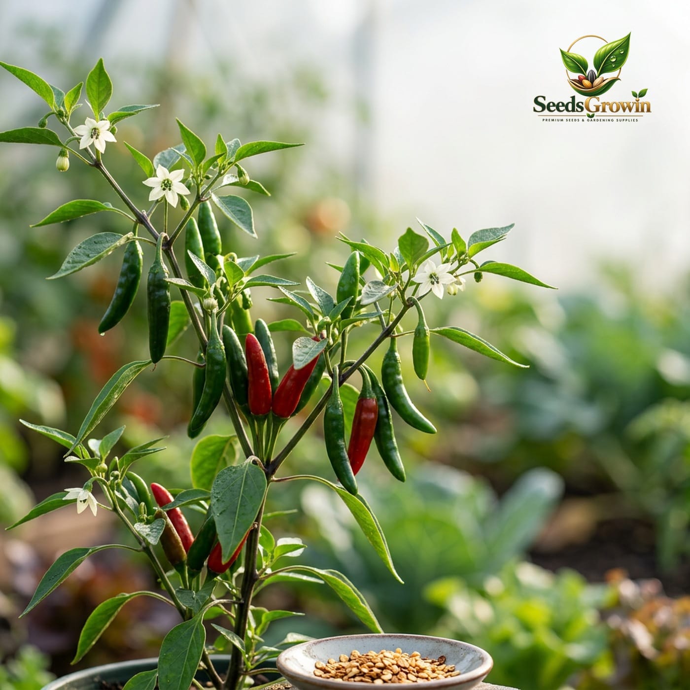 Mexican Serrano Pepper Seeds Hot Chili Heirloom Non GMO Vegetable Variety Salsa Pickling product photo for gardening and home growing