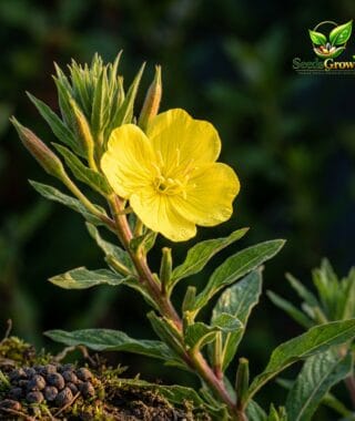 Common Evening Primrose Seeds Oenothera Biennis Yellow Wildflower Night Blooming Heirloom product photo for gardening and home growing