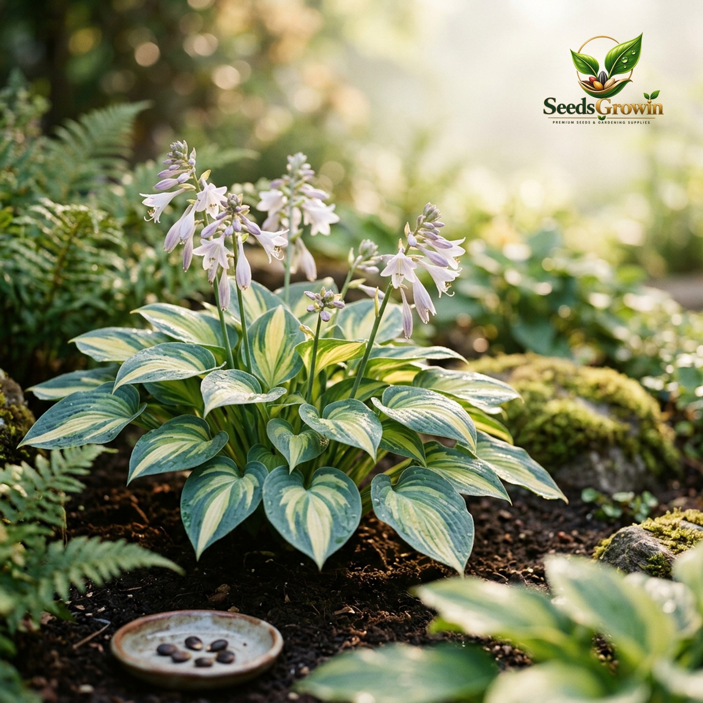 Rainbow Hosta Seeds – Heart-Shaped Foliage Perennial Garden Plant product photo for gardening and home growing