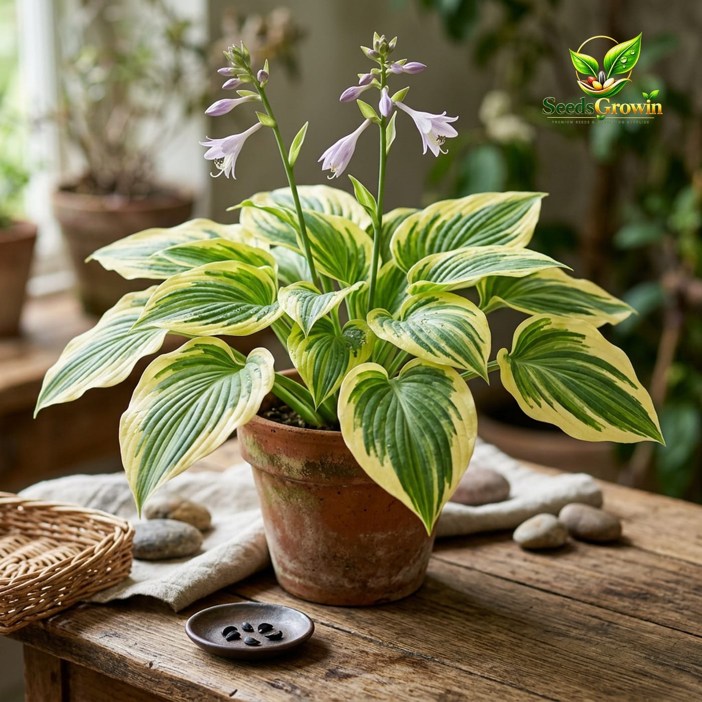 Rainbow Hosta Seeds – Heart-Shaped Foliage Perennial Garden Plant product photo for gardening and home growing