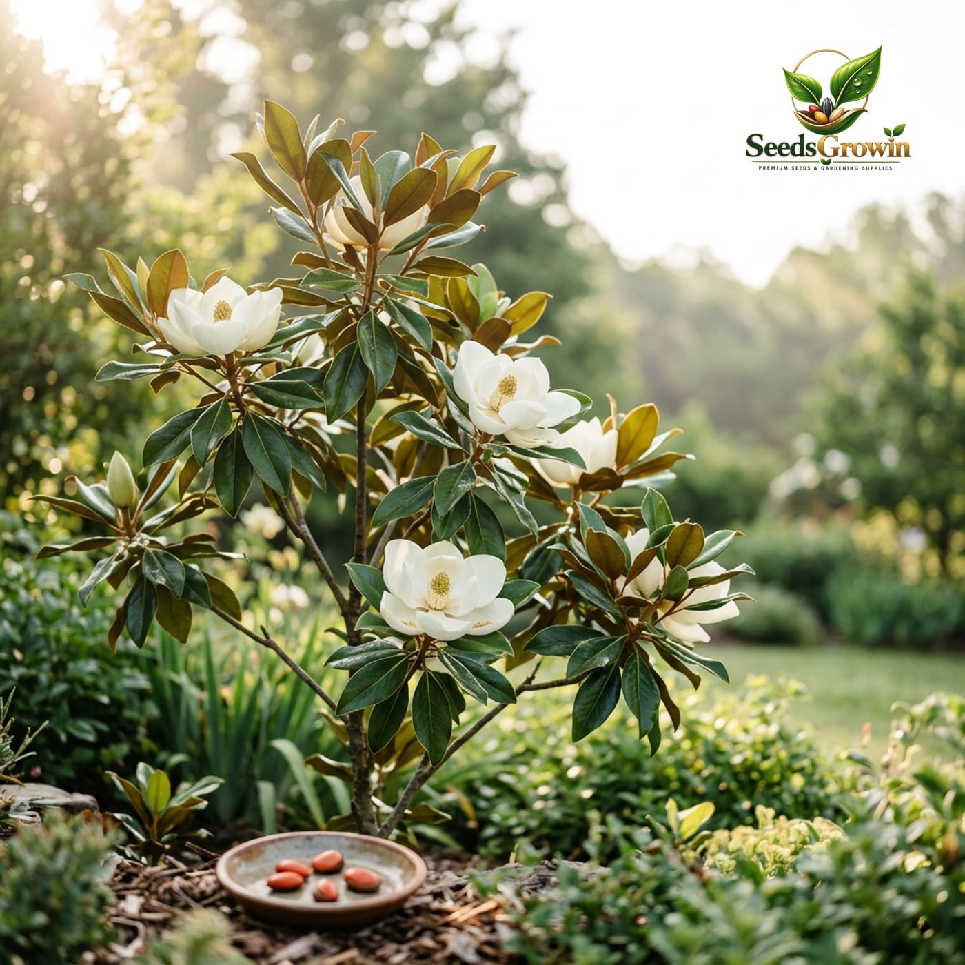 Fragrant Magnolia Flower Seeds product photo for gardening and home growing