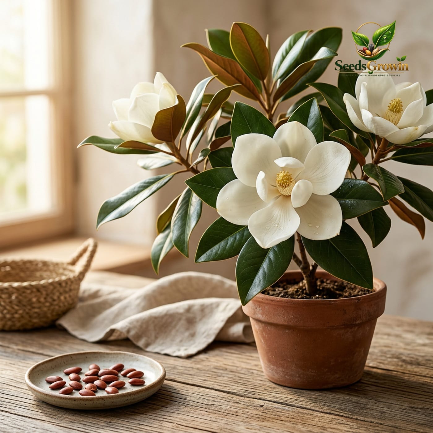 Fragrant Magnolia Flower Seeds product photo for gardening and home growing