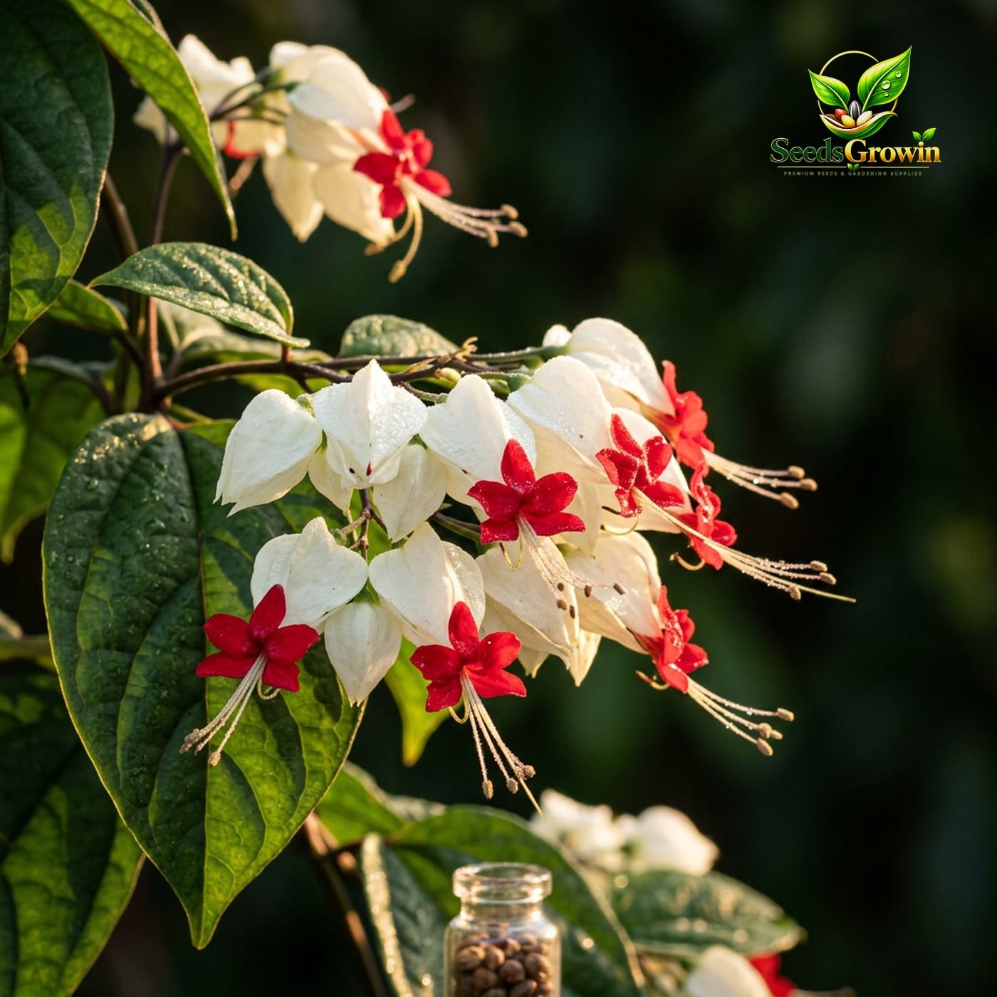 Climbing Jasmine Flower Seeds - Clerodendrum Vine - Fragrant Pollinator Friendly product photo for gardening and home growing