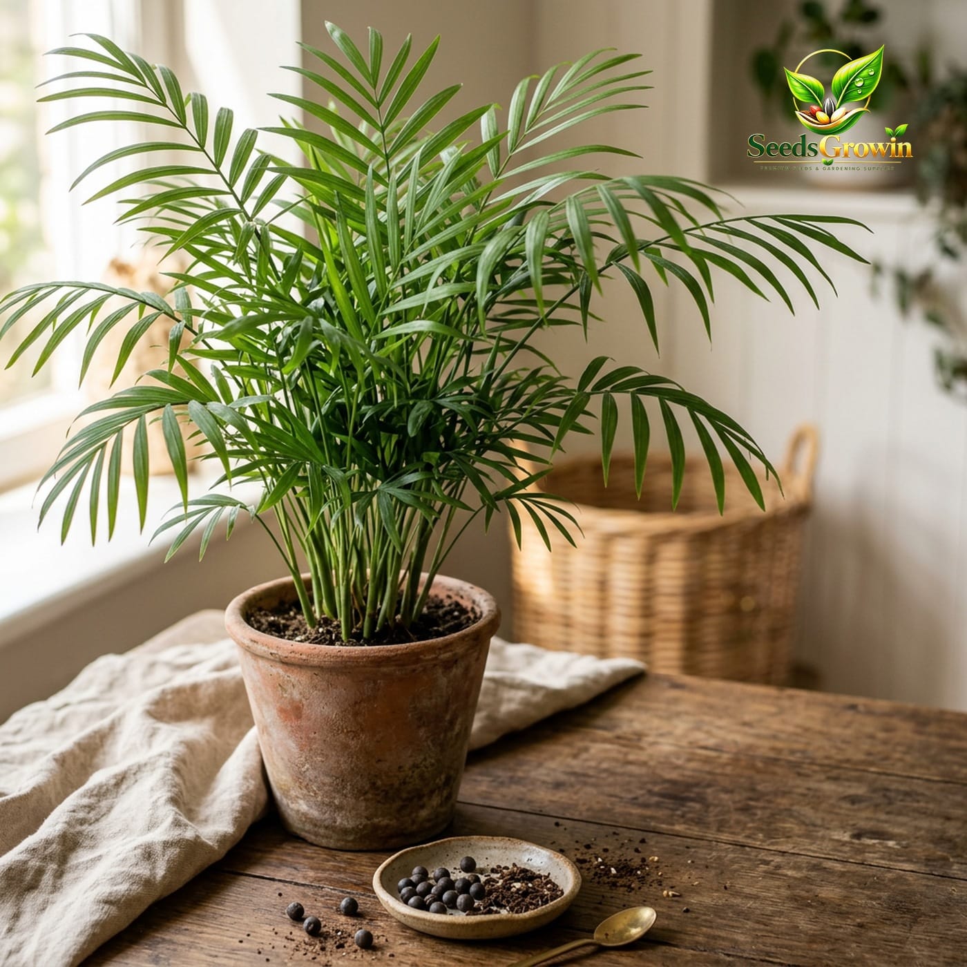 Parlor Palm Seeds – Chamaedorea Elegans Indoor Tropical Plant (Perennial) product photo for gardening and home growing