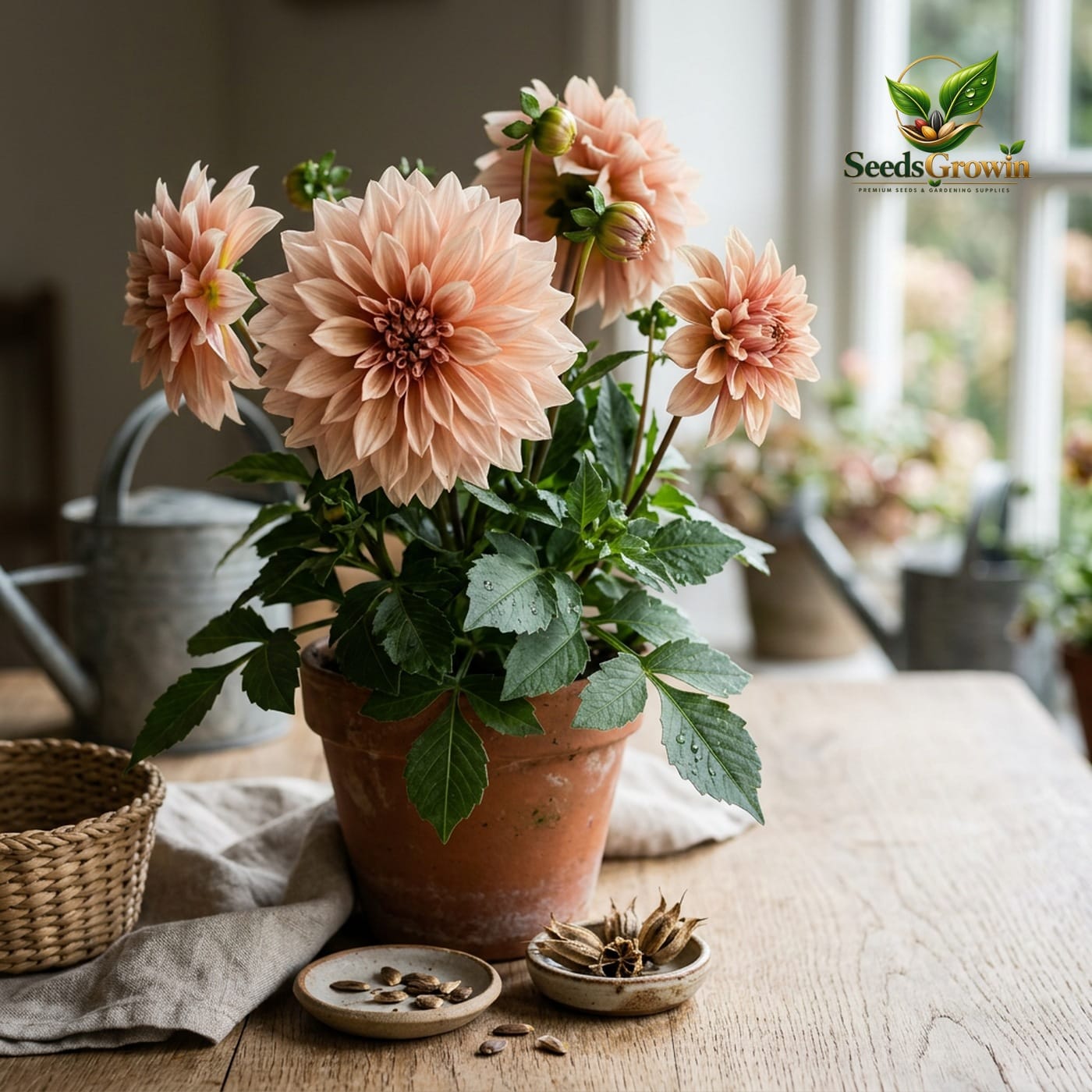 Dahlia Pinnata Seeds, Large Double Bloom Cut Flowers, Heirloom Garden Planting product photo for gardening and home growing