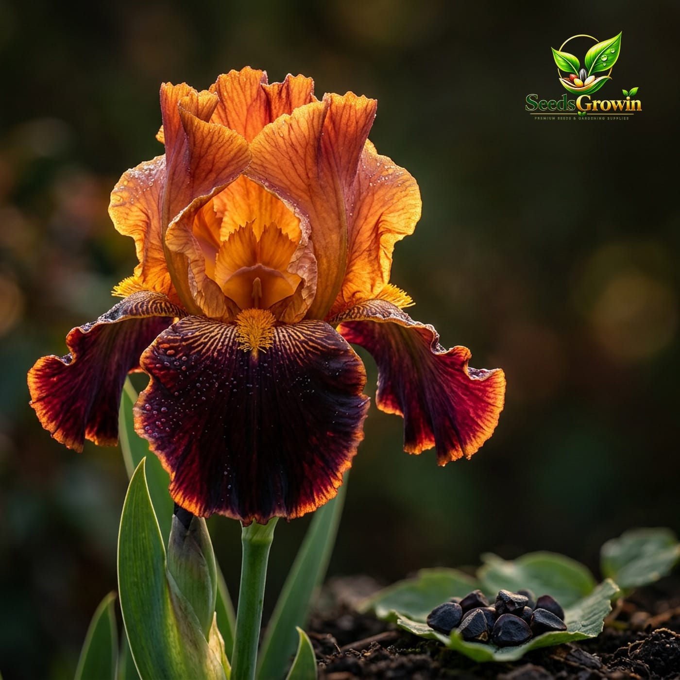 fire-glow-bearded-iris-seeds