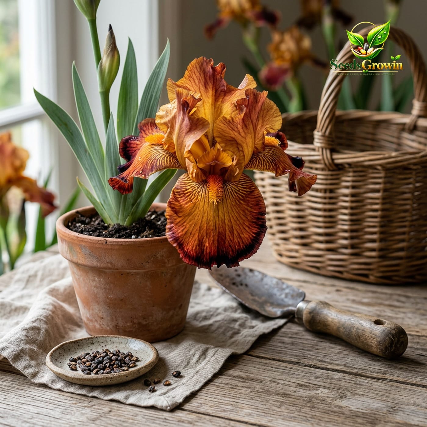 fire-glow-bearded-iris-seeds - Image 3