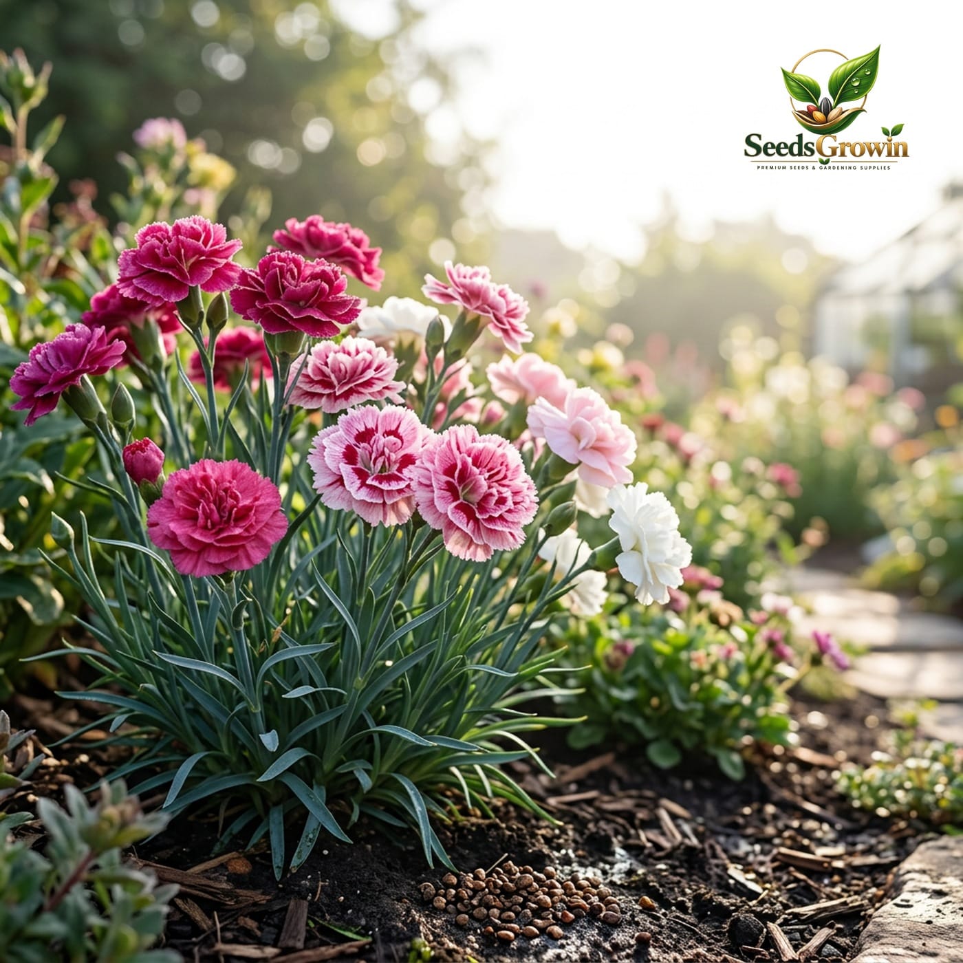 Mixed Carnation Seeds product photo for gardening and home growing
