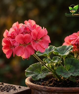 Pink Red Geranium Seeds product photo for gardening and home growing