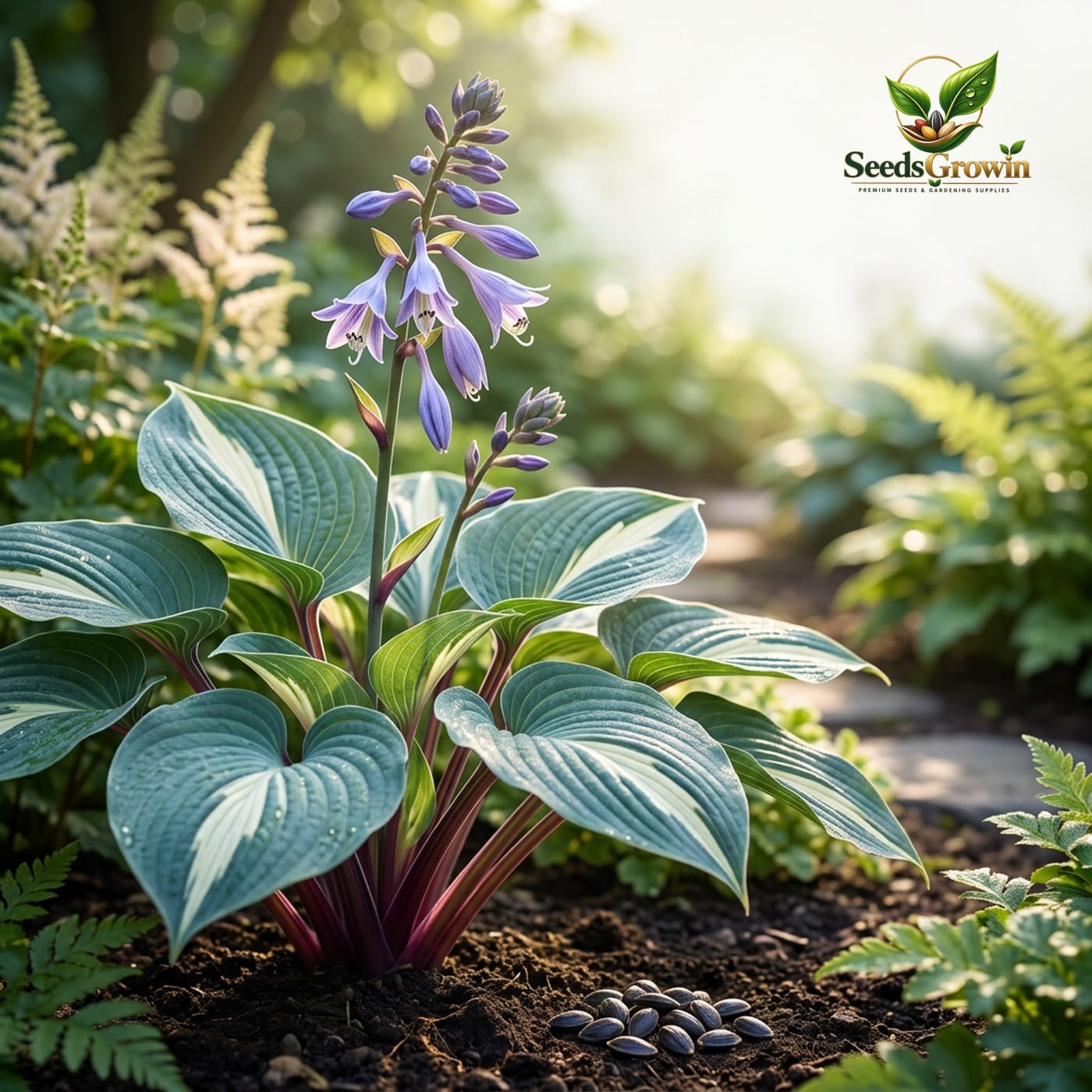 200+ Red Blue Hosta Seeds product photo for gardening and home growing