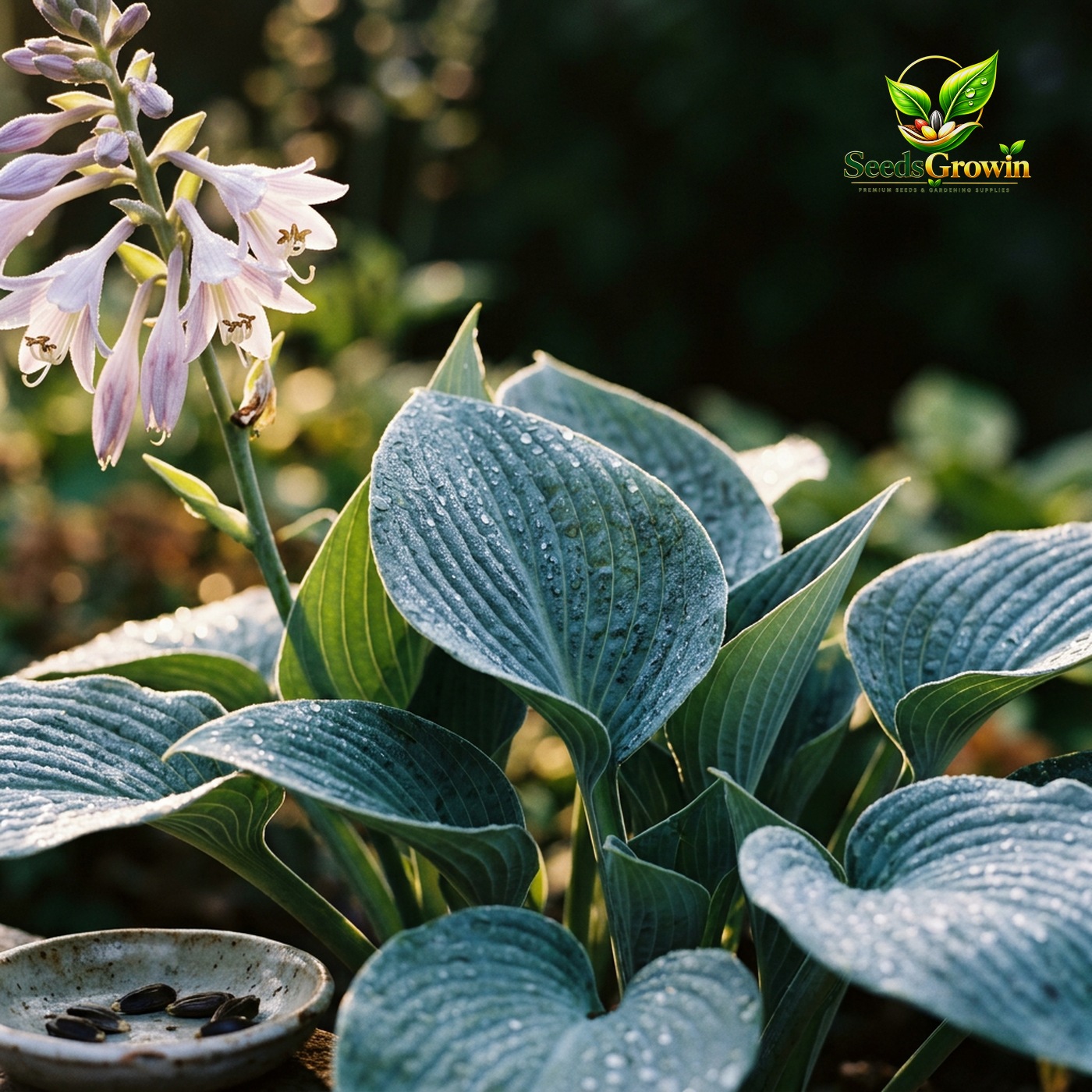 200+ Blue & Black Hosta Seeds product photo for gardening and home growing